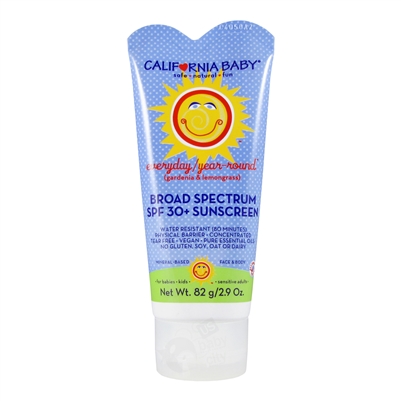 Everyday/Year-Round Broad Spectrum SPF 30+ Sunscreen - 2.9 oz. (California Baby)