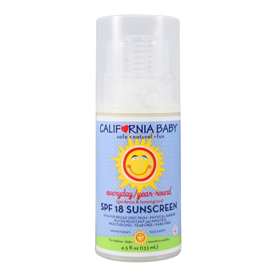 Everyday/Year-Round Broad Spectrum SPF 30+ Sunscreen - 4.5 oz. (California Baby)