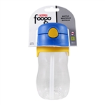 Foogo Plastic Straw Bottle Blue - 11 oz. (Thermos)