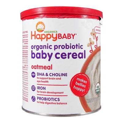 Organic Probiotic Baby Cereal 6 Pack - Oatmeal (Happy Baby)