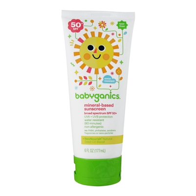Mineral-Based Sunscreen 50+SPF - 6 oz. (Babyganics)