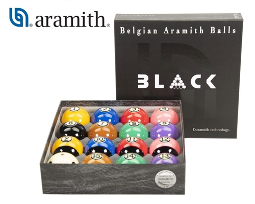 Aramith Black Tournament ball Set