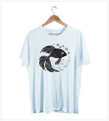 Goldfish Linoprint T-Shirt
