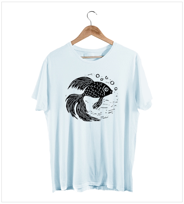 Goldfish Linoprint T-Shirt