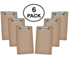 Acrimet Clipboard Letter Size A4 (13â€ x 9 1/16â€) Low Profile Clip (Hardboard) (6 Pack)