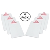 Clipboard White Letter Size A4 (13" X 9 1/16") Premium Metal Clip (Hardboard) (Pink Clip) (6 Pack), Acrimet