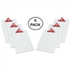 Clipboard White Letter Size A4 (13" X 9 1/16") Premium Metal Clip (Hardboard) (Red Clip) (6 Pack), Acrimet