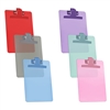 Clipboard Memo Size A5 (9 1/4" x 6 1/3") Premium Metal Clip (Plastic) (Assorted Color) (6 Pack), Acrimet