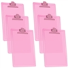 Clipboard Letter Size A4 (13 3/8â€ x 9 7/16â€) Premium Metal Clip with Side Rulers (Plastic) (Pink Color) (6 Pack), Acrimet