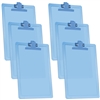 Acrimet Clipboard Letter Size A4 (13 3/8" x 9 7/16") Premium Metal Clip (Plastic) (Clear Blue Color) (6 Pack)