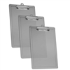 Acrimet Clipboard Letter Size Low Profile Clip (Plastic) (Smoke Color) (3 Pack)