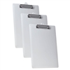 Acrimet Clipboard Letter Size Low Profile Clip (Plastic) (White Color) (3 Pack)