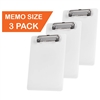 Clipboard Memo Size A5 (9 1/4" x 6 5/16") Low Profile Clip (Plastic) (White Color) (3 Pack), Acrimet