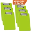 Acrimet Clipboard Memo Size 9 1/4" x 6 5/16" Low Profile Clip (Green Citrus Color) (Pack - 6) Code 137C.VC