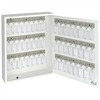 Acrimet Key Cabinet Organizer 48 Positions with Lock (Wall Mount) (48 Crystal Tags Included) (White Cabinet)