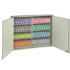 Acrimet Key Cabinet Organizer 64 Positions with Lock (Wall Mount) (64 Multicolored Tags Included) (Beige Cabinet)