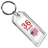 Premium Key Tag 3â€³ Crystal Color (36 Pack) (With Ring) Code 208.4