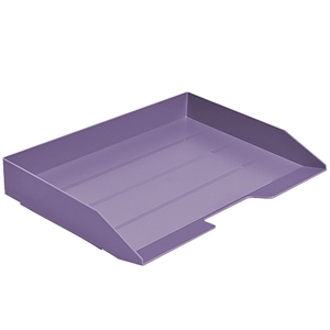 Acrimet Stackable Letter Tray Single Side Load Plastic Desktop File Organizer (Solid Purple Color) (1 Unit) Code.217.L.O
