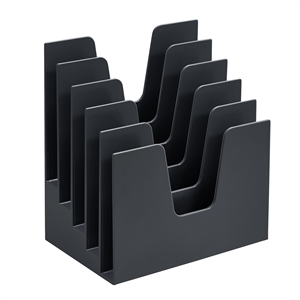 Acrimet Incline Desk File Sorter Step 5 Sections Heavy Duty (Black Color) COD 225.1