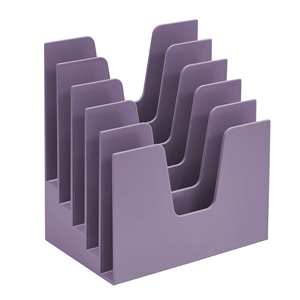 Acrimet Incline Desk File Sorter Step 5 Sections Heavy Duty (Solid Purple Color) COD 225.3