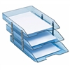 Acrimet Collapsible Articulated Letter Tray 3 Tier (Clear Blue Color) Code 245.2