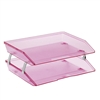 Acrimet Facility 2 Tier Letter Tray (Clear Pink Color) Code 253.8