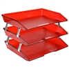 Acrimet Facility 3 Tier Letter Tray (Clear Red Color) Code 255.7