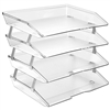 Acrimet Facility Letter Tray 4 Tier (Clear Crystal Color) Code 256.3