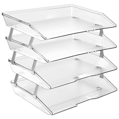 Acrimet Facility Letter Tray 4 Tier (Clear Crystal Color) Code 256.3