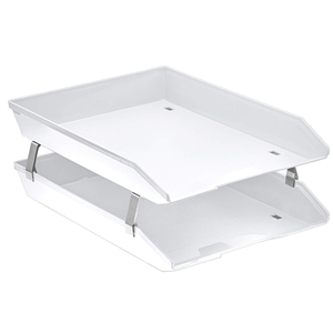 Acrimet Facility 2 Tier Letter Tray Front Load (Solid White Color) Code 263.B.O