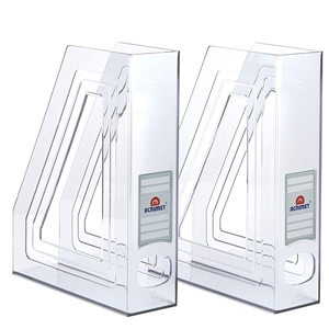 Acrimet Magazine File Holder (Crystal Color) 2 Pack Code 277.2