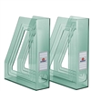 Acrimet Magazine File Holder (Clear Green Color) 2 Pack