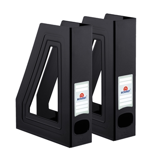 Acrimet Magazine File Holder (Solid Black Color) 2 Pack Code 277.6