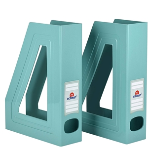 Acrimet Magazine File Holder (Solid Green Color) 2 Pack Code 277.VO