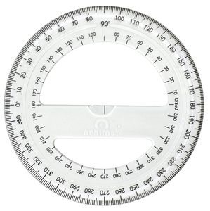 Acrimet 360 degree Protractor Premium (Clear Crystal Color) Code 552.0