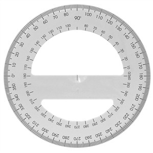 Acrimet 360 degree Protractor Premium (White Color) Code 553.2