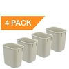 Acrimet Wastebasket 13QT (Light Gray Color) 4 - Pack Code 576.1