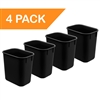 Acrimet Wastebasket 13QT (Black Color) 4 - Pack Code 576.2