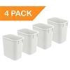 Acrimet Wastebasket 13QT (White Color) 4 - Pack Code 576.5