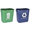 Acrimet Wastebasket for Recycling and Waste 13QT (2 Units) (Green and Blue) Code 578.3
