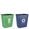 Acrimet Wastebasket for Recycling and Waste 27QT (2 units) (Green and Blue) Code 578.5