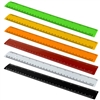 Acrimet Plastic Ruler 12 Inches and 30 cm Heavy Duty (Citric Assorted Color) (6 Pack)