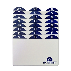 Acrimet Index Cards for 3 X 5 Card Holder (A to Z) Code 631