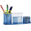 Acrimet Millennium Desk Organizer Pencil Paper Clip Cup Holder (With Paper) (Clear Blue) code 740.2