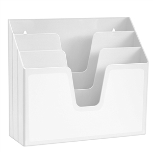 Acrimet Horizontal Triple File Folder Organizer (Solid White Color) Code 860.BO