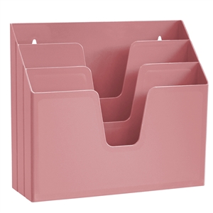 Acrimet Horizontal Triple File Folder Organizer (Solid Pink Color) Code 860.RO