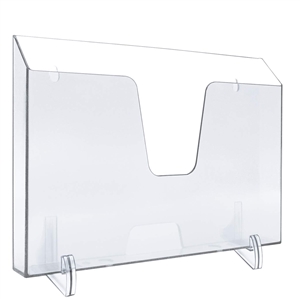 Acrimet Pocket File Holder Horizontal Design Brochure Display (for Wall Mount or Countertop Use) (Removable Supports Included) (Letter Size) (Crystal Color) Code 862.1