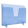 Acrimet Pocket File Holder Horizontal Design Brochure Display (for Wall Mount or Countertop Use) (Removable Supports Included) (Letter Size) (Clear Blue Color) Code 862.2