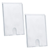 Acrimet Wall Mount Sign Holder Display 9 1/8" x 12 1/2" Self Adhesive (A4 - Letter Size) (2 Pack) (Clear Crystal)