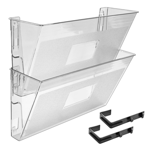 Acrimet Wall-Mounted Modular File Holder (Clear Crystal Color) 2 Pack Code 867.1